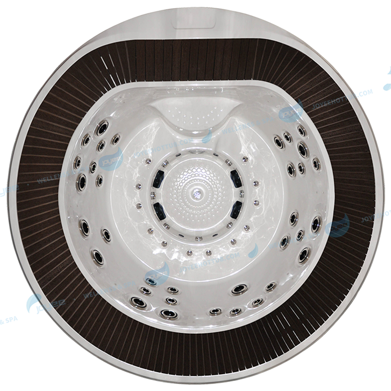 Waterfall LED Round Whirlpool Spa Utomhusbadtunna|JOYEE