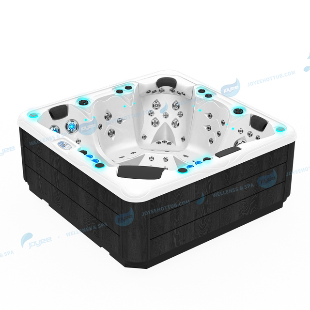 Hydro Massage Spa Tub | Akryl utomhus spa badtunna med LED -ljus - Joyee