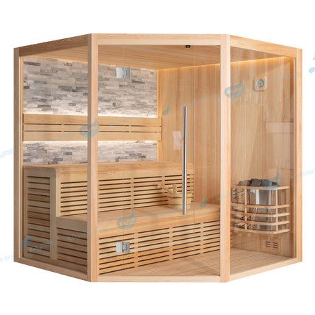 Cultural Stone Bastu Hemlock Solid Steamer Room |JOYEE