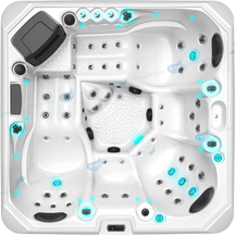 Hydrorelax 5 Persons Spa Pool Tub | Akryl utomhusmassage badtunna - Joyee