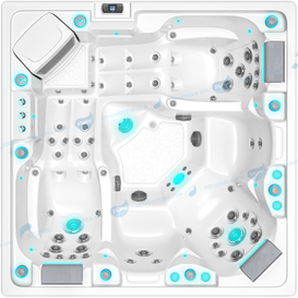 Utomhusspa med Balboa-system | Bubbelbad med massagestrålar - JOYEE