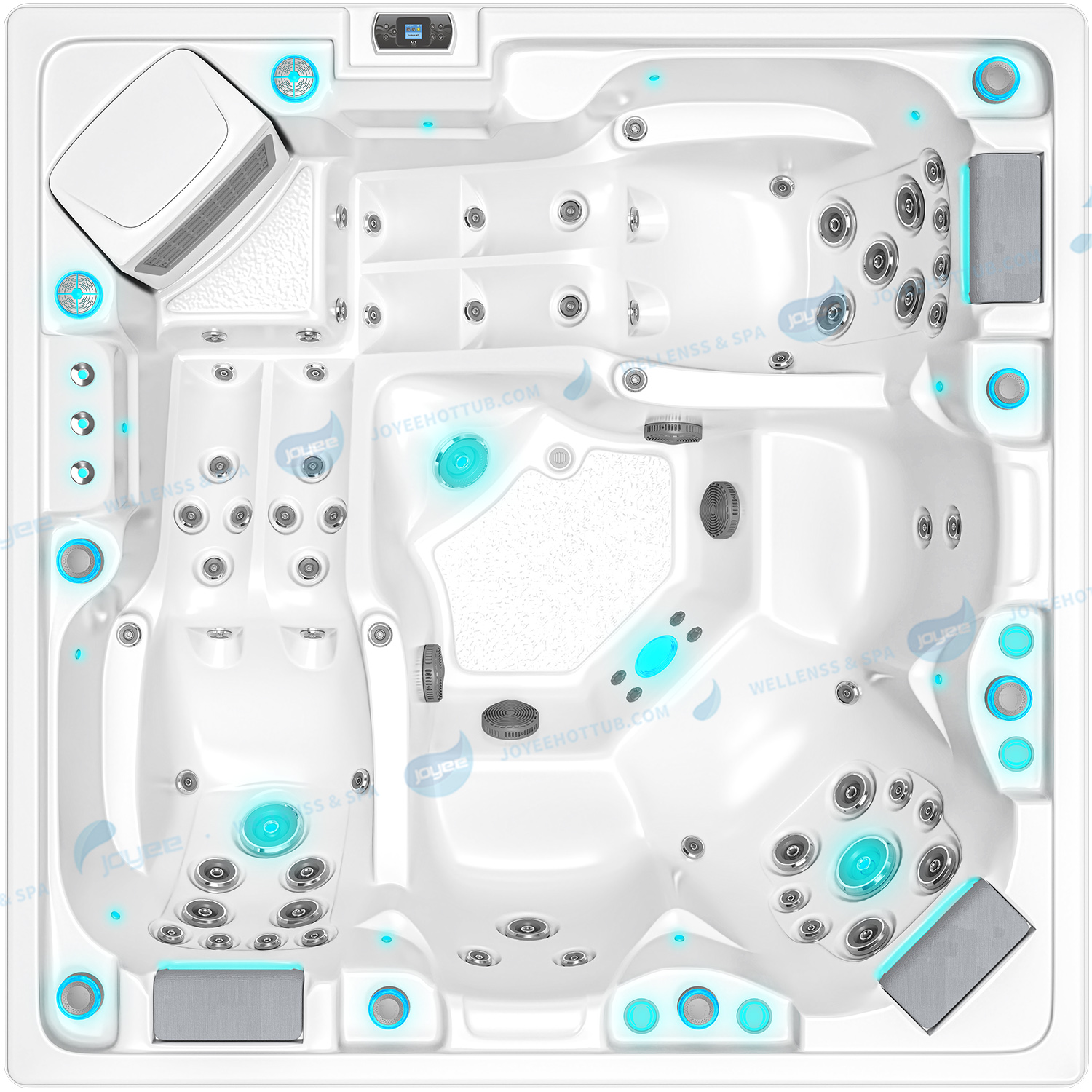 Utomhusspa med Balboa-system | Bubbelbad med massagestrålar - JOYEE