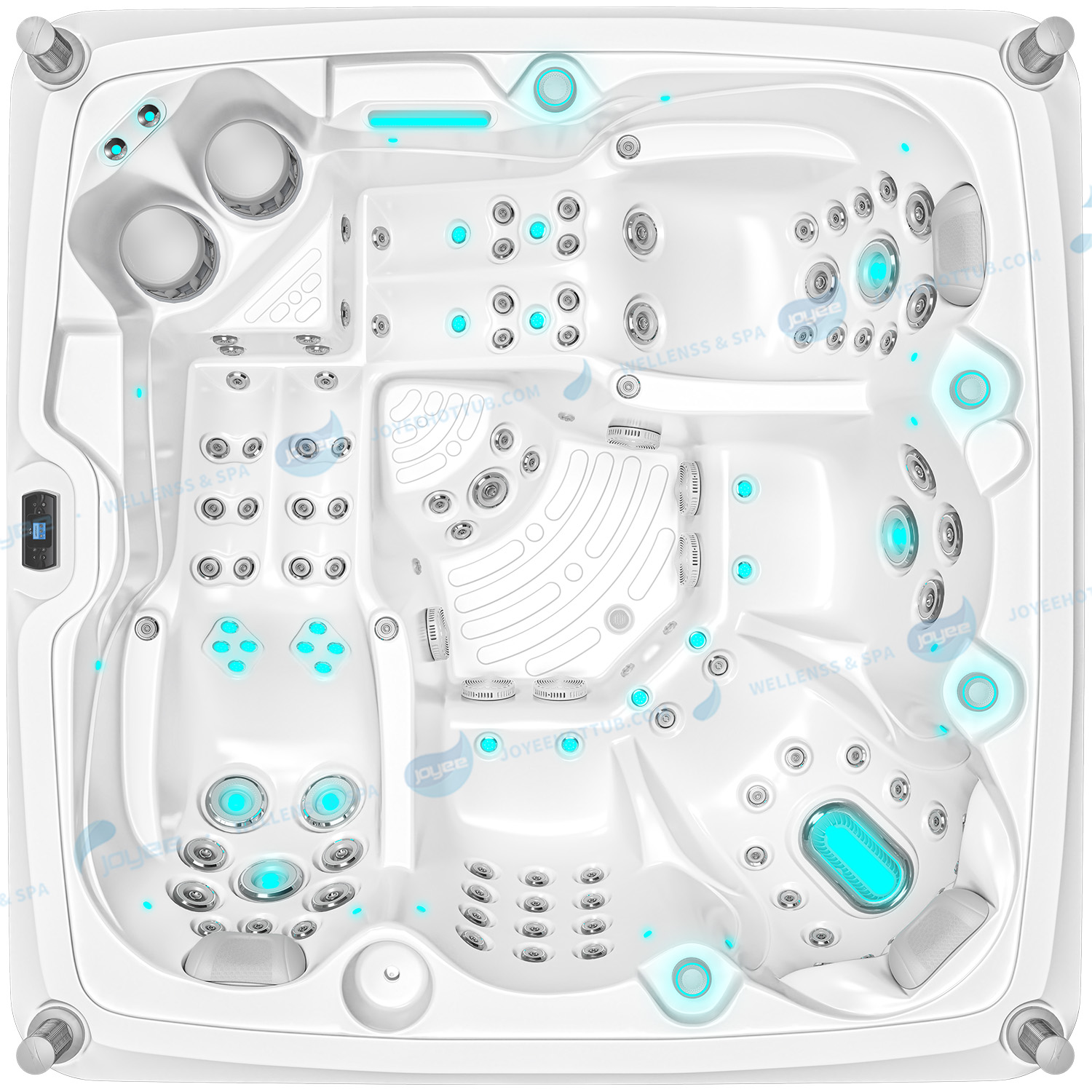 Hot Sale 5 Person Outdoor Hot Tub | Balboa Air Jetted Massage Whirlpool - JOYEE