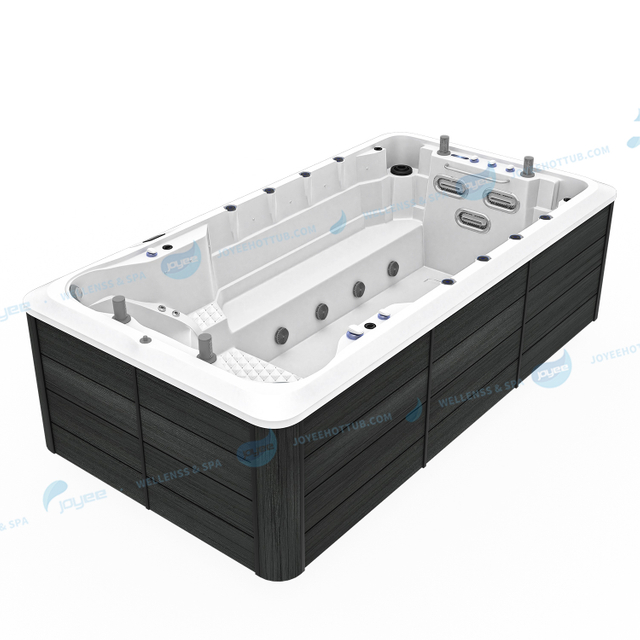 Swim Spa Fiberglas Swimming Pool | Stor utomhus spa pool badtunna combo - Joyee